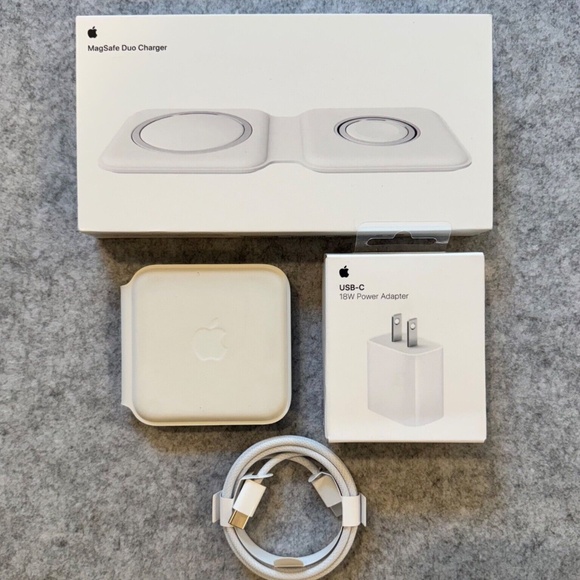 Apple MagSafe Duo Charger (MHXF3AMA) Bundle w/ 18W Power Adapter